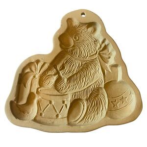 1985 Brown Bag‎ Cookie Art Teddy Bear With A Drum Cookie Mold